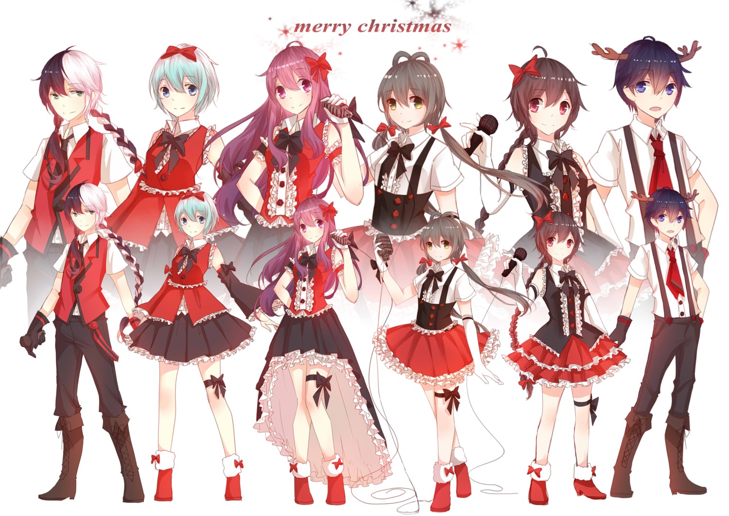 christmas, garter, kan_yong, luo_tianyi, mo_qingxian, vocaloid, yuezheng_ling, yuezheng_longya, zhiyu_moke
