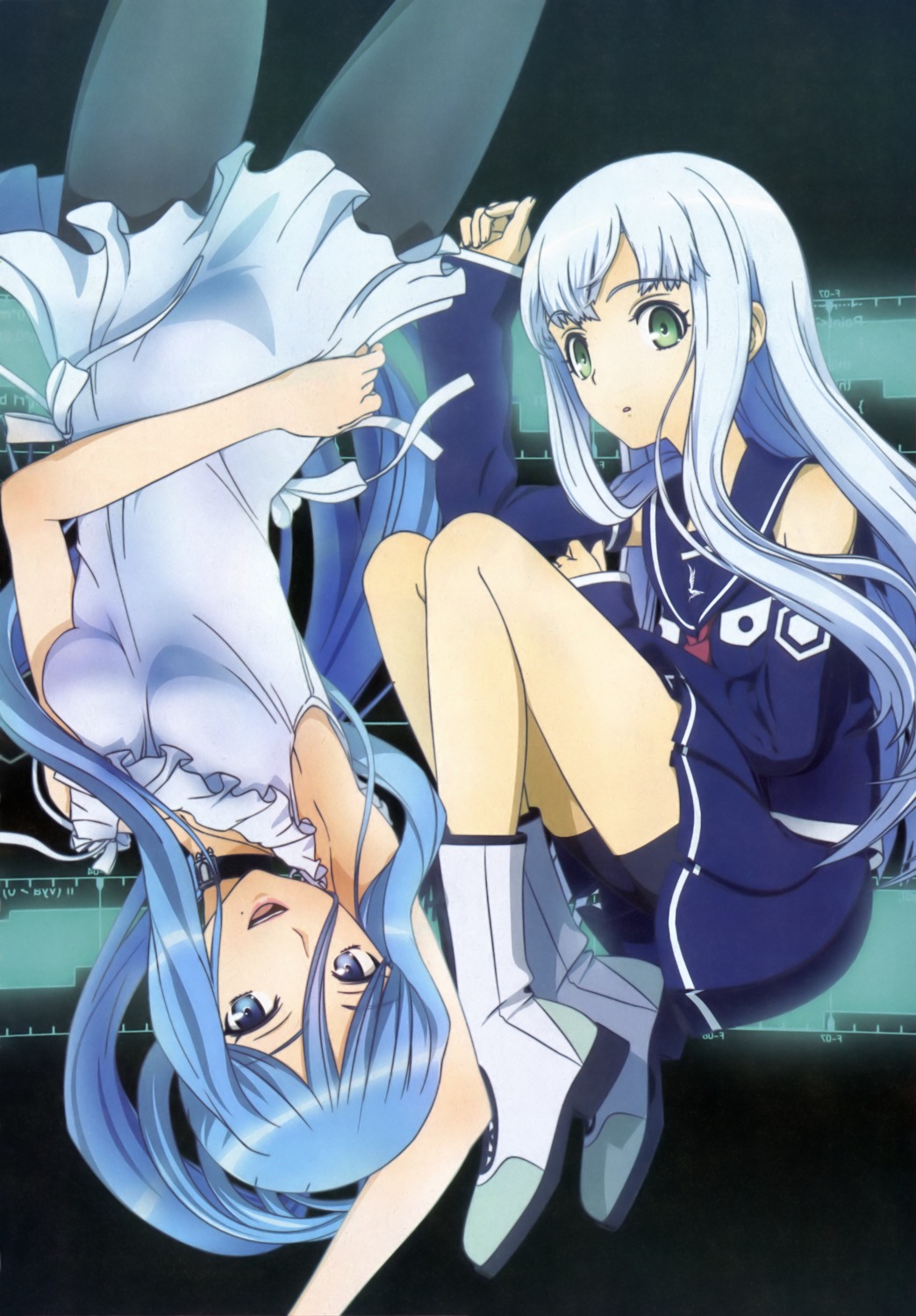 aoki_hagane_no_arpeggio, bike_shorts, dress, iona, pantyhose, takao_(aoki_hagane_no_arpeggio)