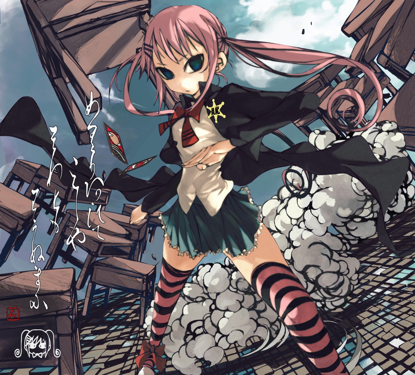 nyami, seifuku, thighhighs