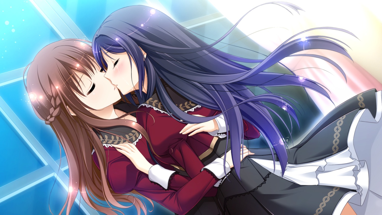 amatsuka_ryouka, ensemble_(company), game_cg, kimishima_ao, mahara_aoi, nemaki, sakura_mau_otome_no_rondo, seifuku
