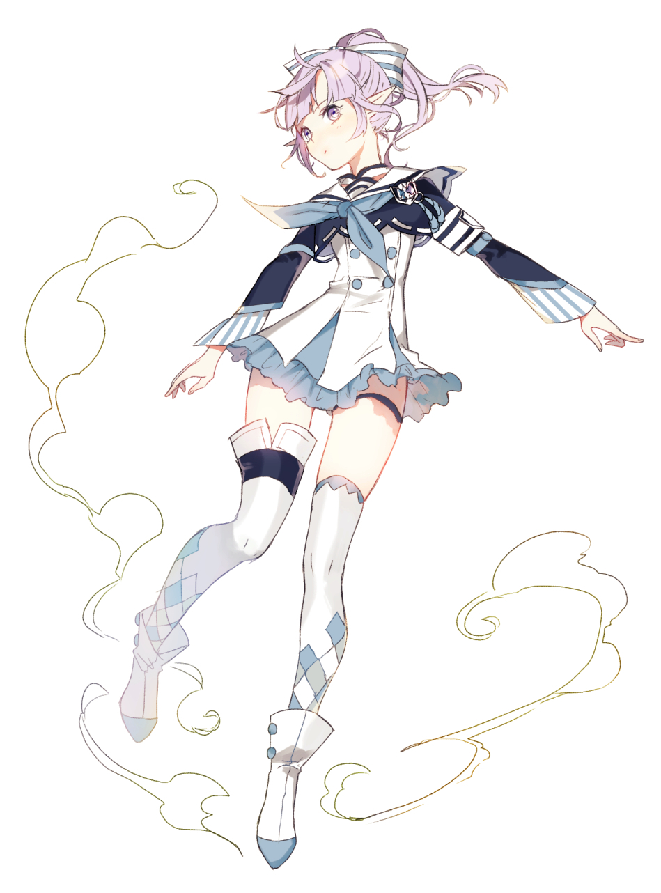 dragon_nest, elf, pointy_ears, thighhighs, uniform, vient