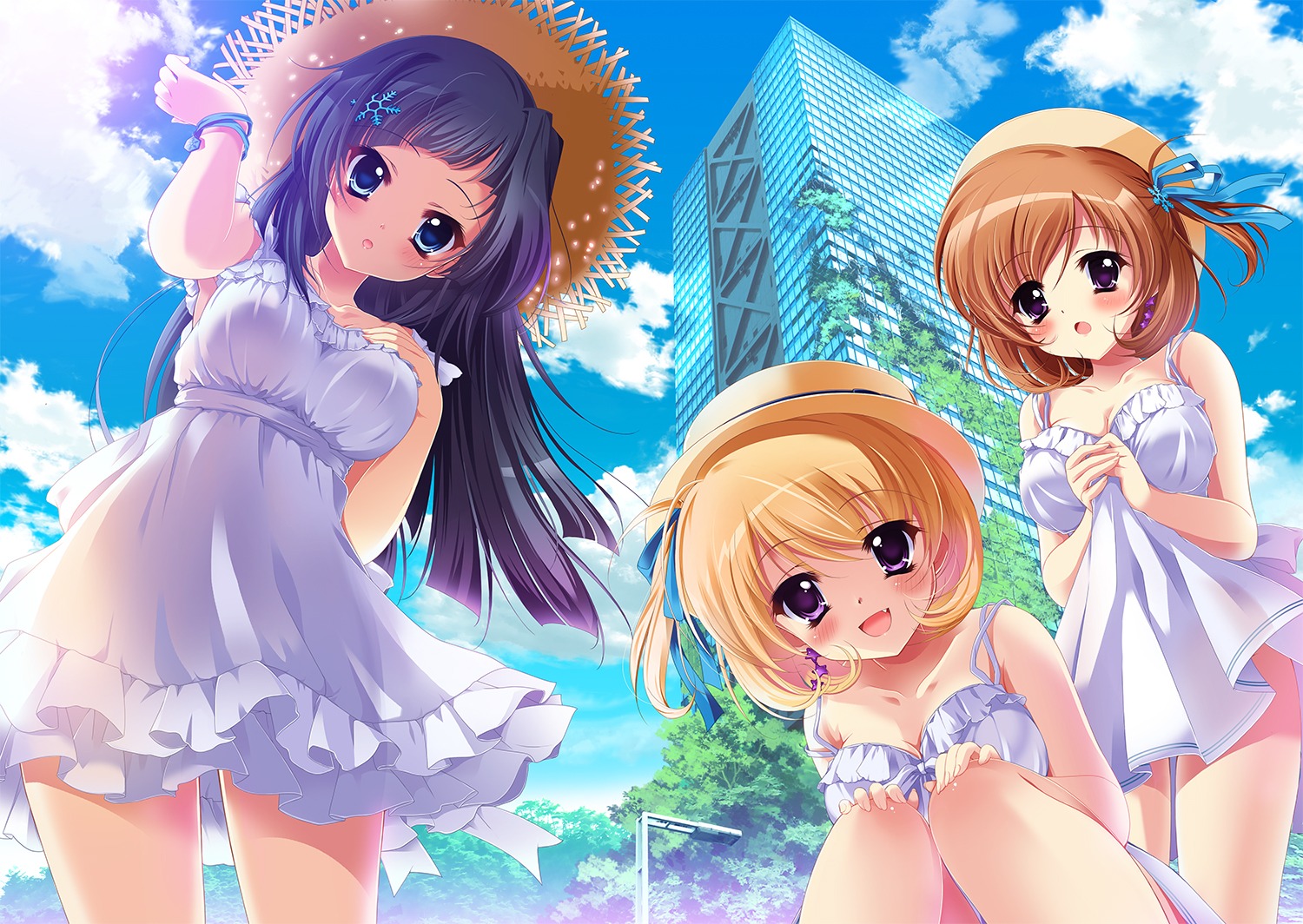 cleavage, dress, ichi_rin, summer_dress