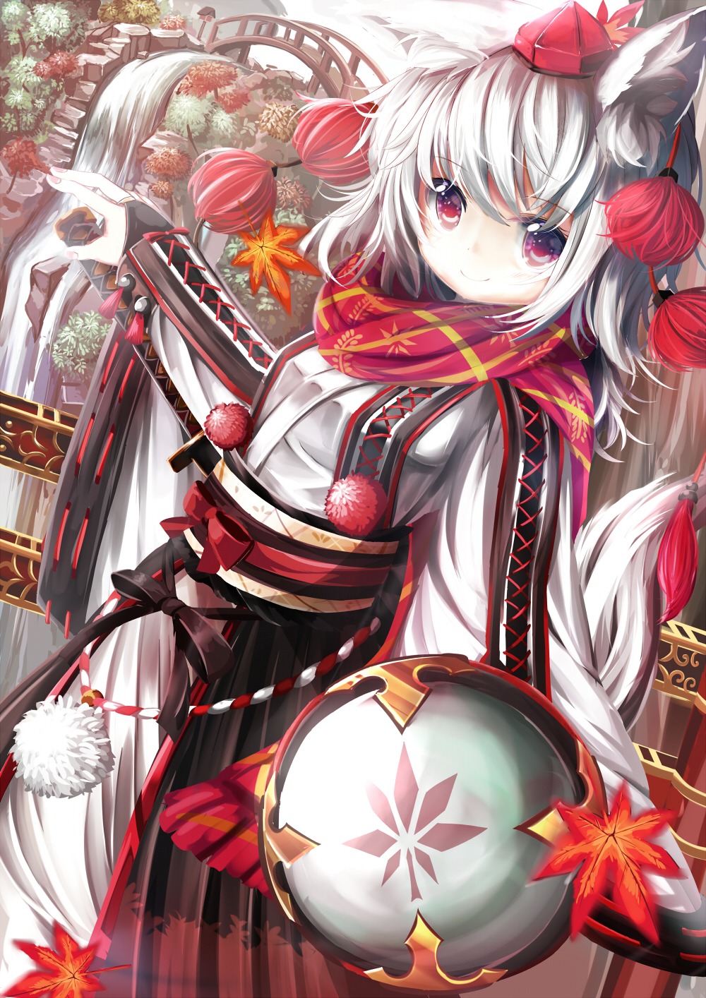 animal_ears, inubashiri_momiji, kimono, sword, tail, touhou, umagenzin