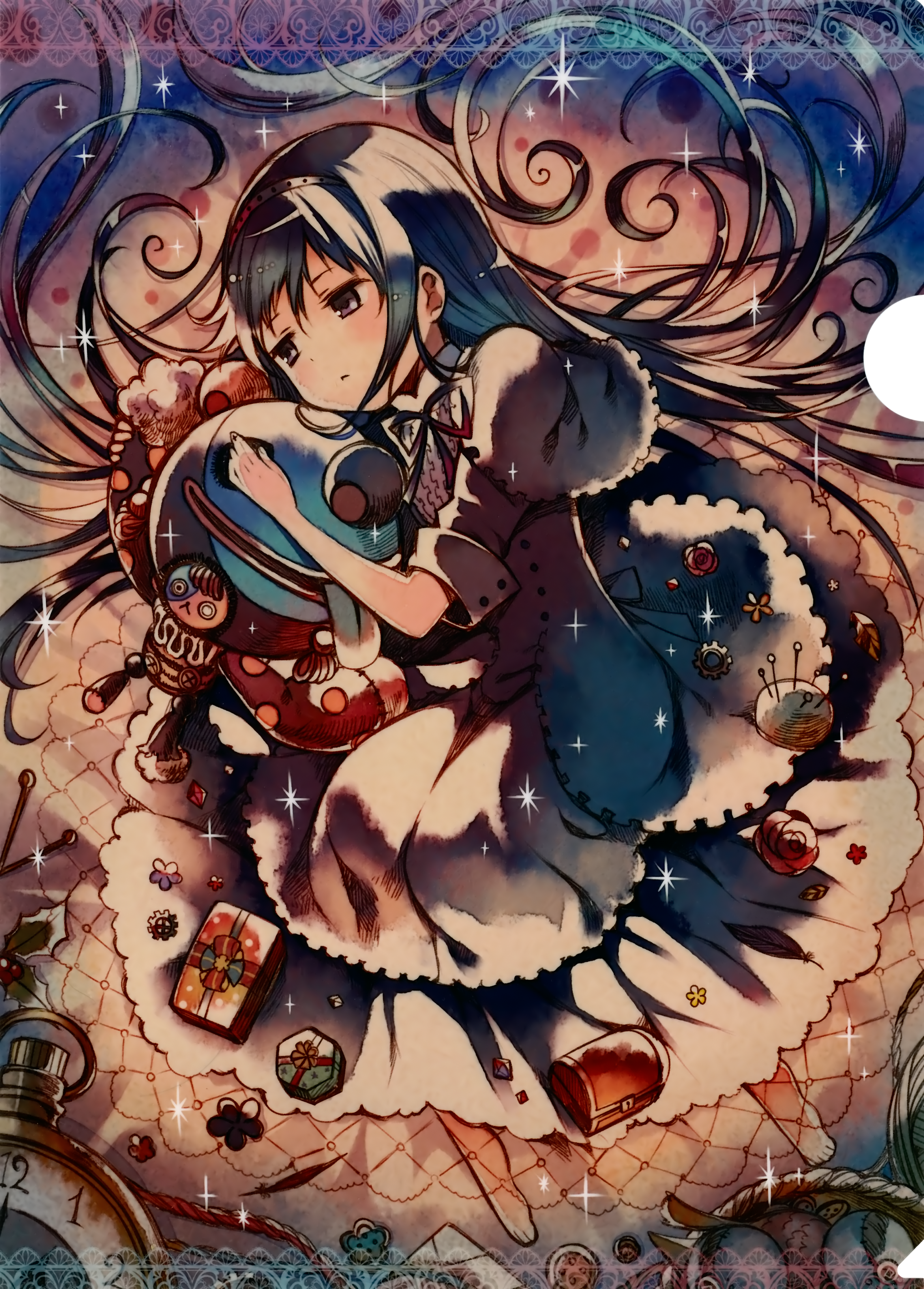 akemi_homura, dress, hanokage, mahou_shoujo_madoka_magica