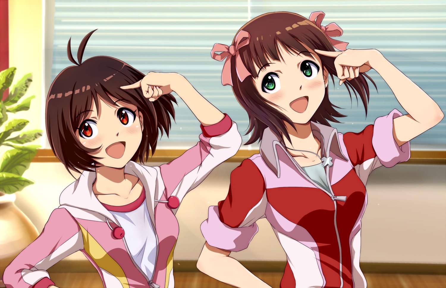 amami_haruka, araburu-hinadori, hidaka_ai, the_idolm@ster, the_idolm@ster_dearly_stars