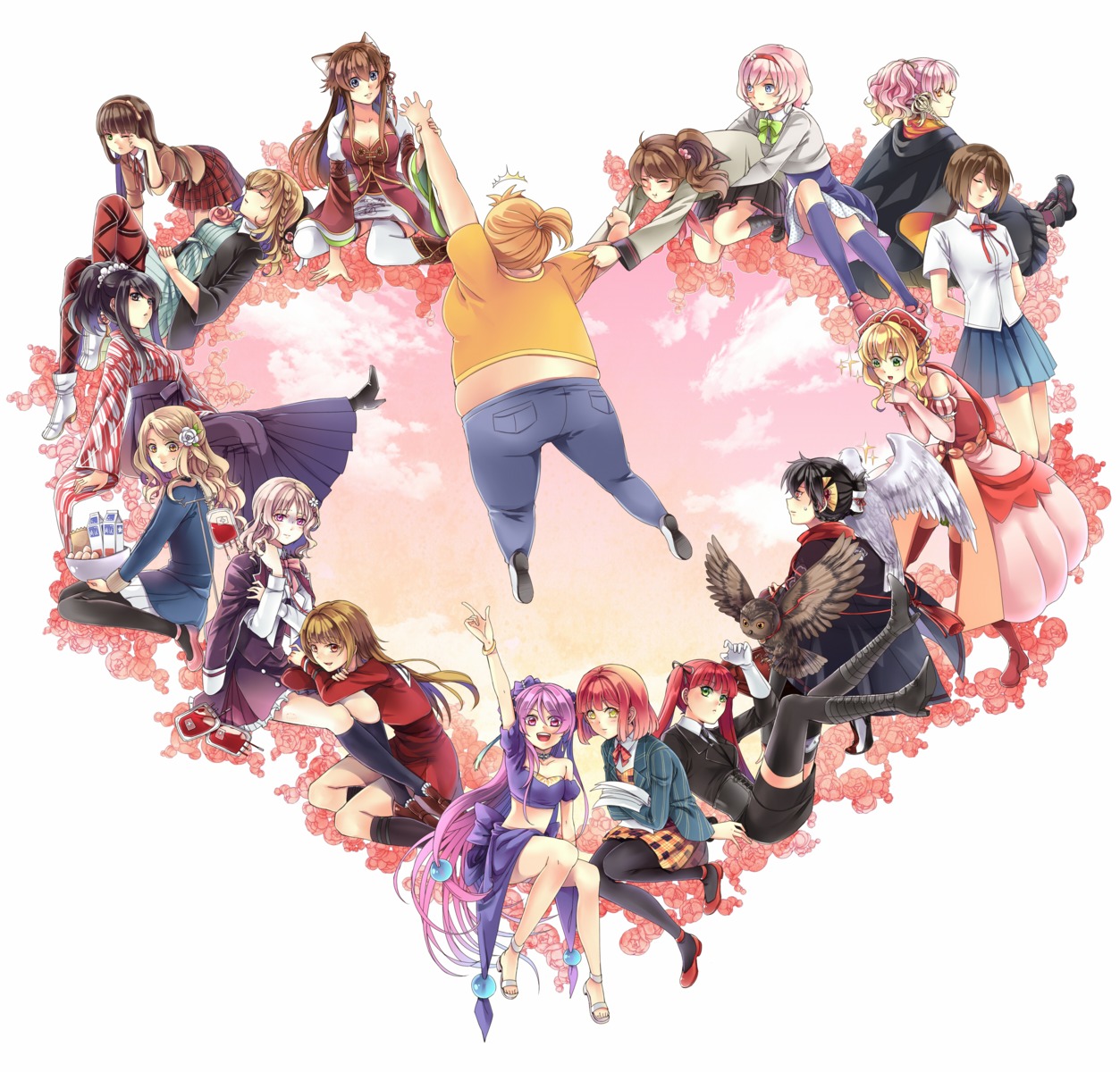 amnesia, animal_ears, aspacia, aw.h, blood, brothers_conflict, bunmei_kaika_aoiza_ibunroku, cleavage, clock_zero, crossover, desert_kingdom, diabolik_lovers, felicità, hatsukare_ren'ai_debut_sengen!, hiiro_no_kakera, hinata_ema, issho_ni_gohan., juuzaengi_~engetsu_sangokuden~, kanu_(juuzaengi), kasuga_tamaki, komori_yui, kurou_nadeshiko, la_storia_della_arcana_famiglia, lulu_(wand_of_fortune), mito_aoi, moujuutsukai_to_oujisama, mugibata_akane, nanami_haruka_(uta_no_prince_sama), natsuzora_no_monologue, ogawa_aoi, otometeki_koi_kakumei_love_revo!!, pantyhose, sakuragawa_hitomi, seifuku, shinomiya_yui, shujinkou_(amnesia), suzumori_yukina, thighhighs, tiana_(moujuutsukai_to_oujisama), toki_no_kizuna, uta_no_prince_sama, wand_of_fortune