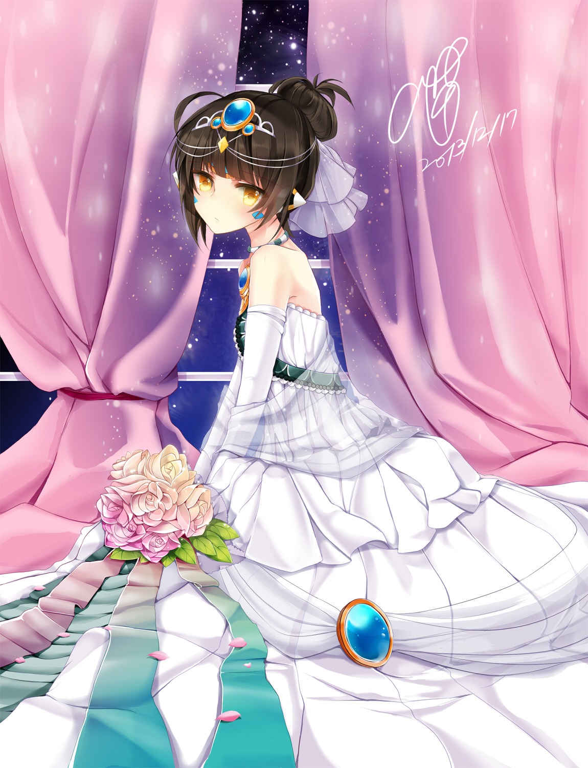 autographed, dress, elsword, eve_(elsword), oao, wedding_dress