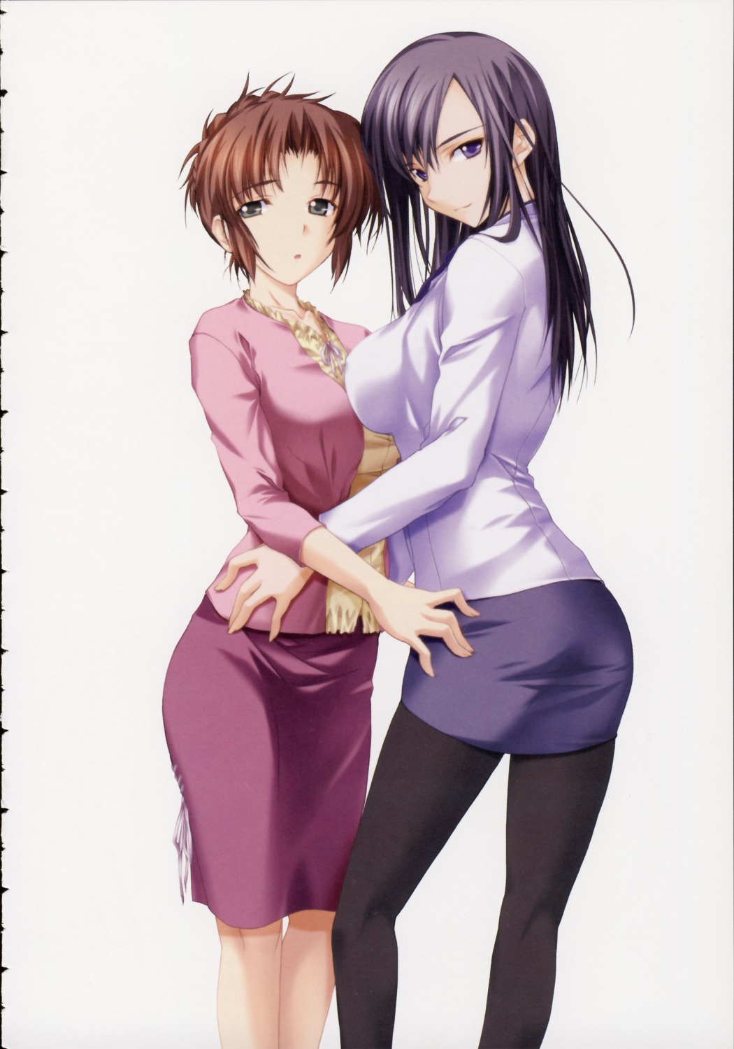 hizuki_shino, hizuki_yuiko, kawagishi_keitarou, pantyhose, shin_ringetsu