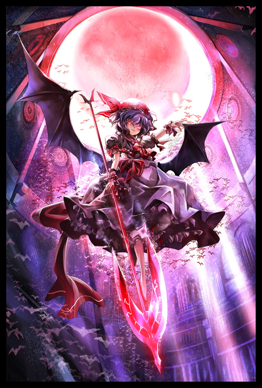 dress, kozou, remilia_scarlet, touhou, weapon