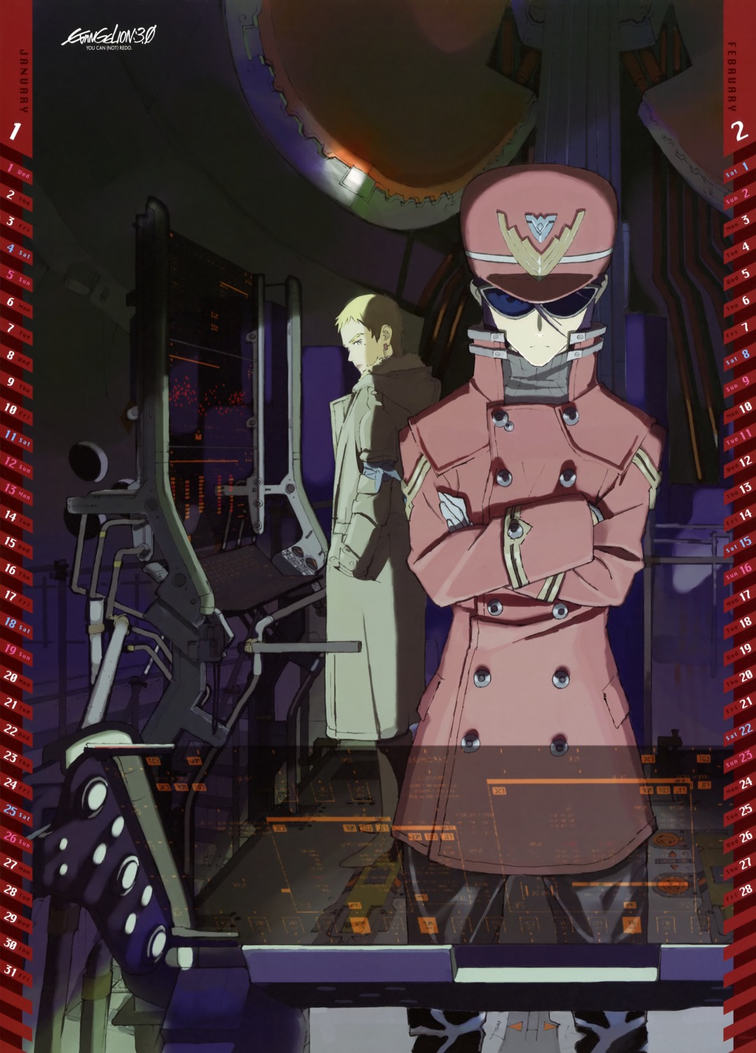 akagi_ritsuko, calendar, honda_takeshi, katsuragi_misato, neon_genesis_evangelion