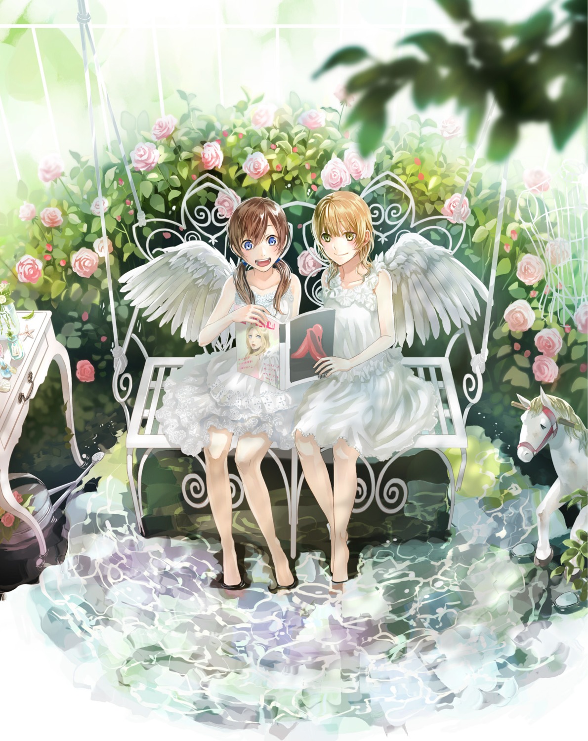 dress, kirinosuke, wings