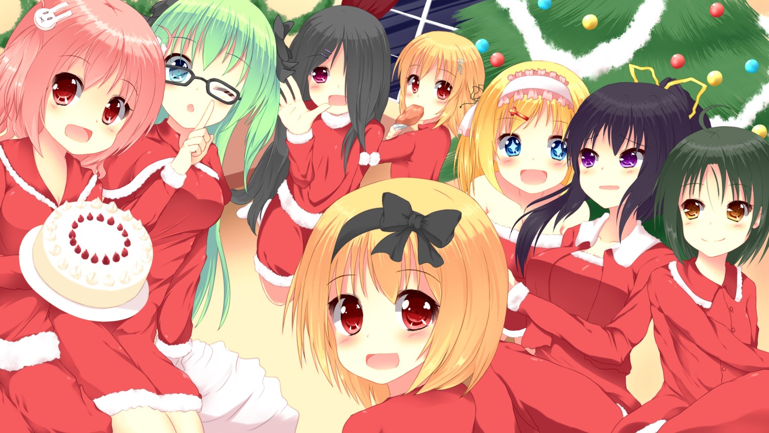 christmas, megane, yuzutei