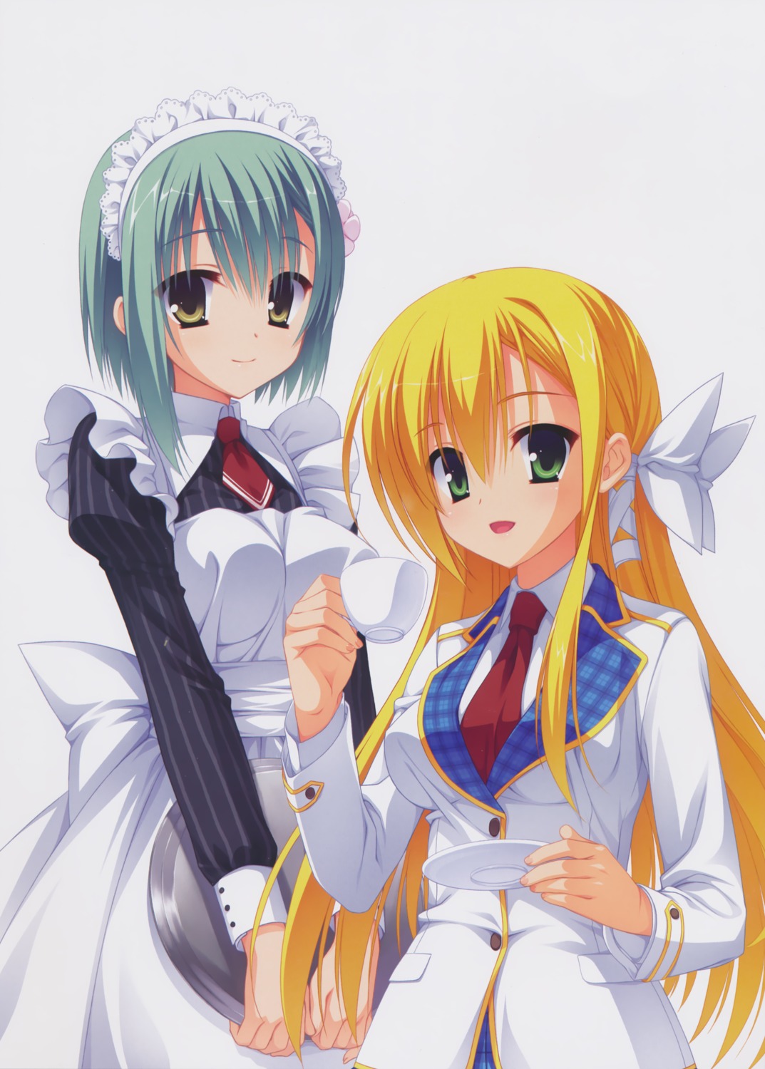 kanemoto_akari, kobuichi, maid, muririn, noble_works, seifuku, tsukiyama_sena, yuzu-soft