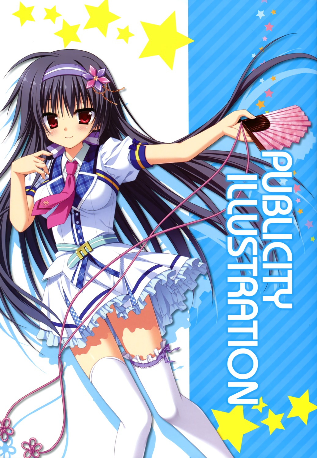amagase_natsuki, hontani_kanae, karumaruka_circle, saga_planets, seifuku, thighhighs
