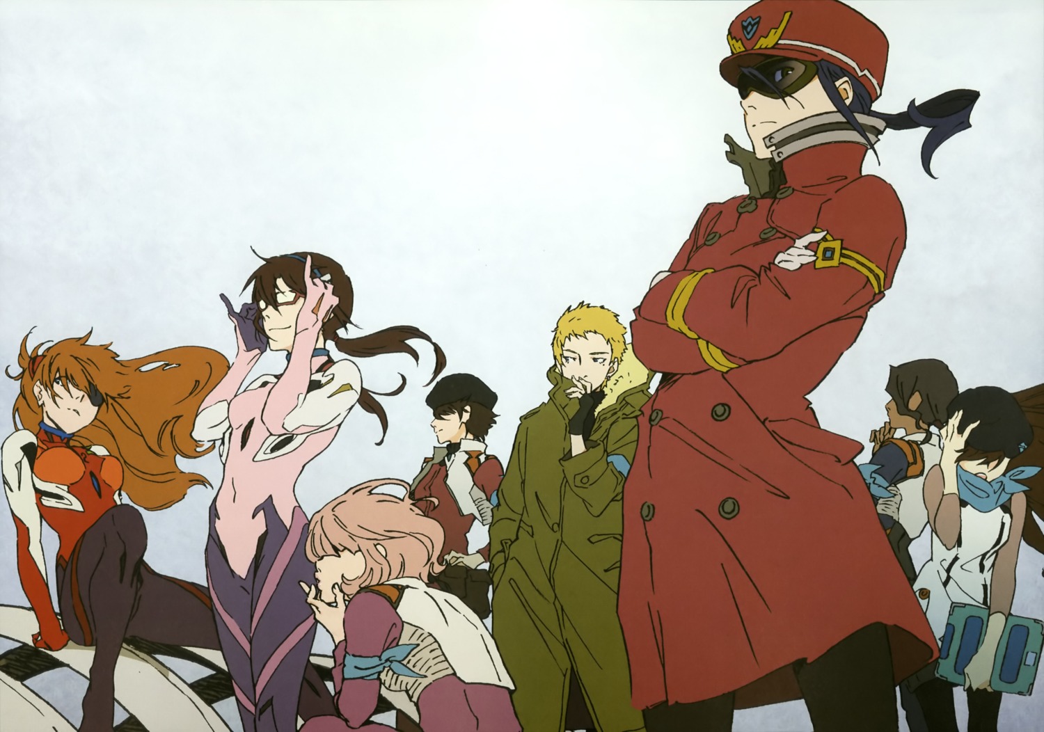 akagi_ritsuko, bodysuit, ibuki_maya, katsuragi_misato, kitakami_midori, makinami_mari_illustrious, megane, nagara_sumire, nakamura_shouko, neon_genesis_evangelion, souryuu_asuka_langley, suzuhara_sakura
