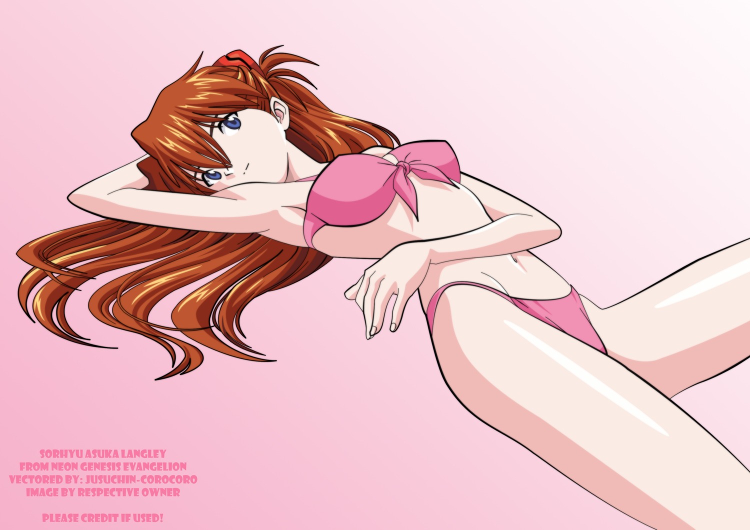 bikini, hamaya_shinichi, neon_genesis_evangelion, souryuu_asuka_langley, swimsuits, vector_trace, watermark