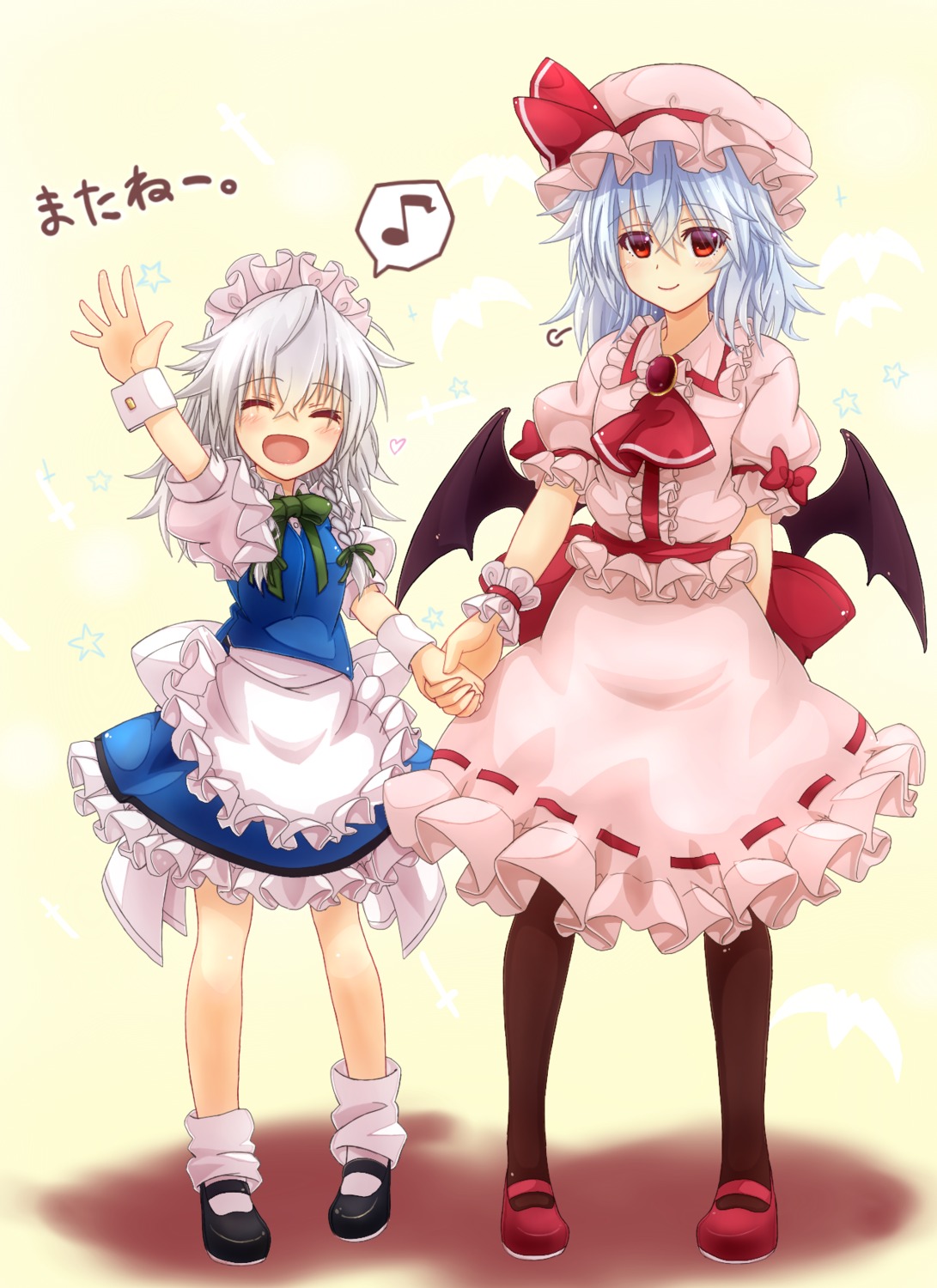 izayoi_sakuya, mickey_dunn, remilia_scarlet, touhou, wings