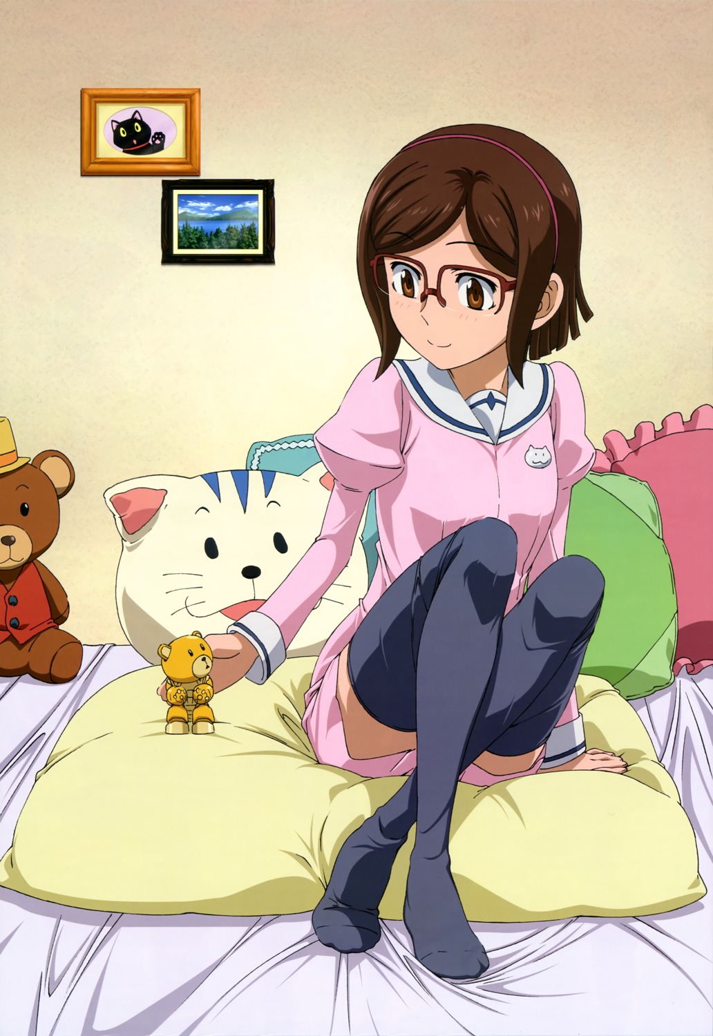 gundam, gundam_build_fighters, kousaka_china, matsukawa_tetsuya, megane, thighhighs