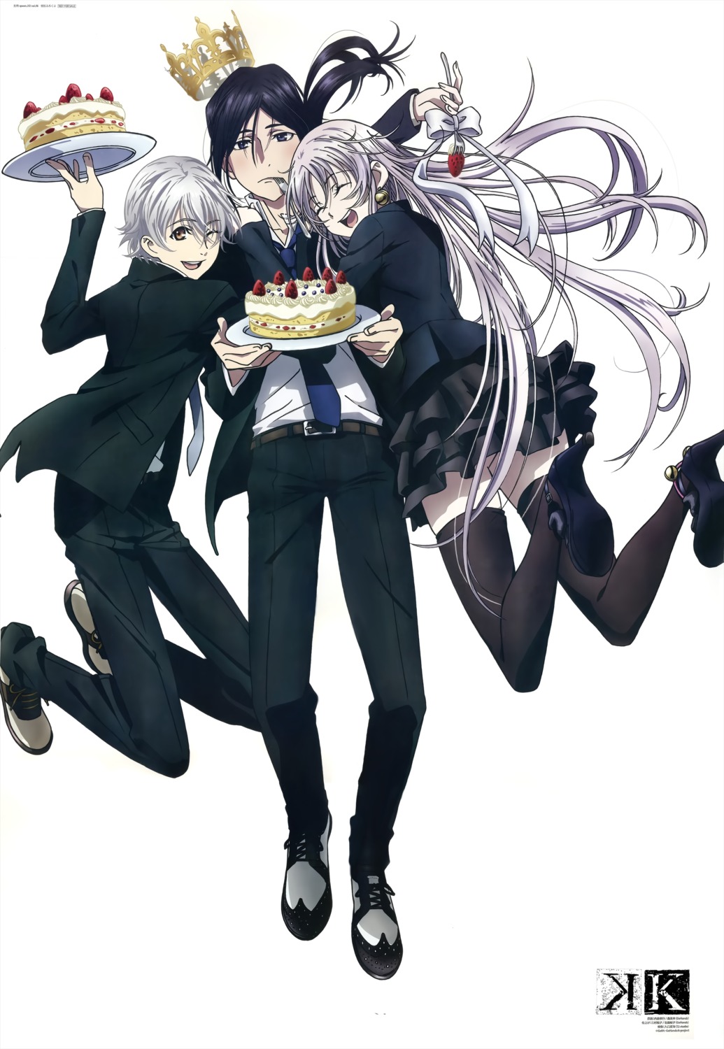 ameno_miyabi, isana_yashiro, k, seifuku, tagme, thighhighs, yatogami_kuroh