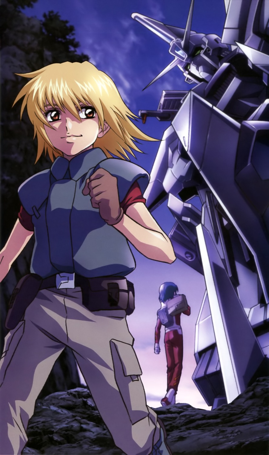 aegis_gundam, athrun_zala, cagalli_yula_athha, gundam, gundam_seed, mecha
