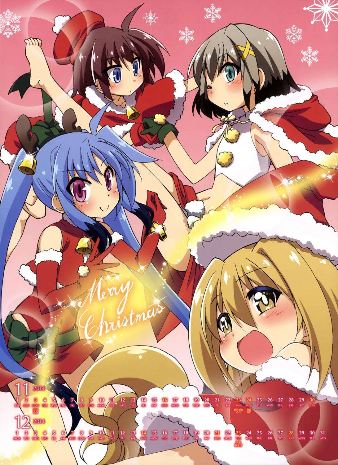 calendar, christmas, mahou_shoujo_lyrical_nanoha, material-d, material-l, material-s, sakaki_soujuurou, yuri_eberwein