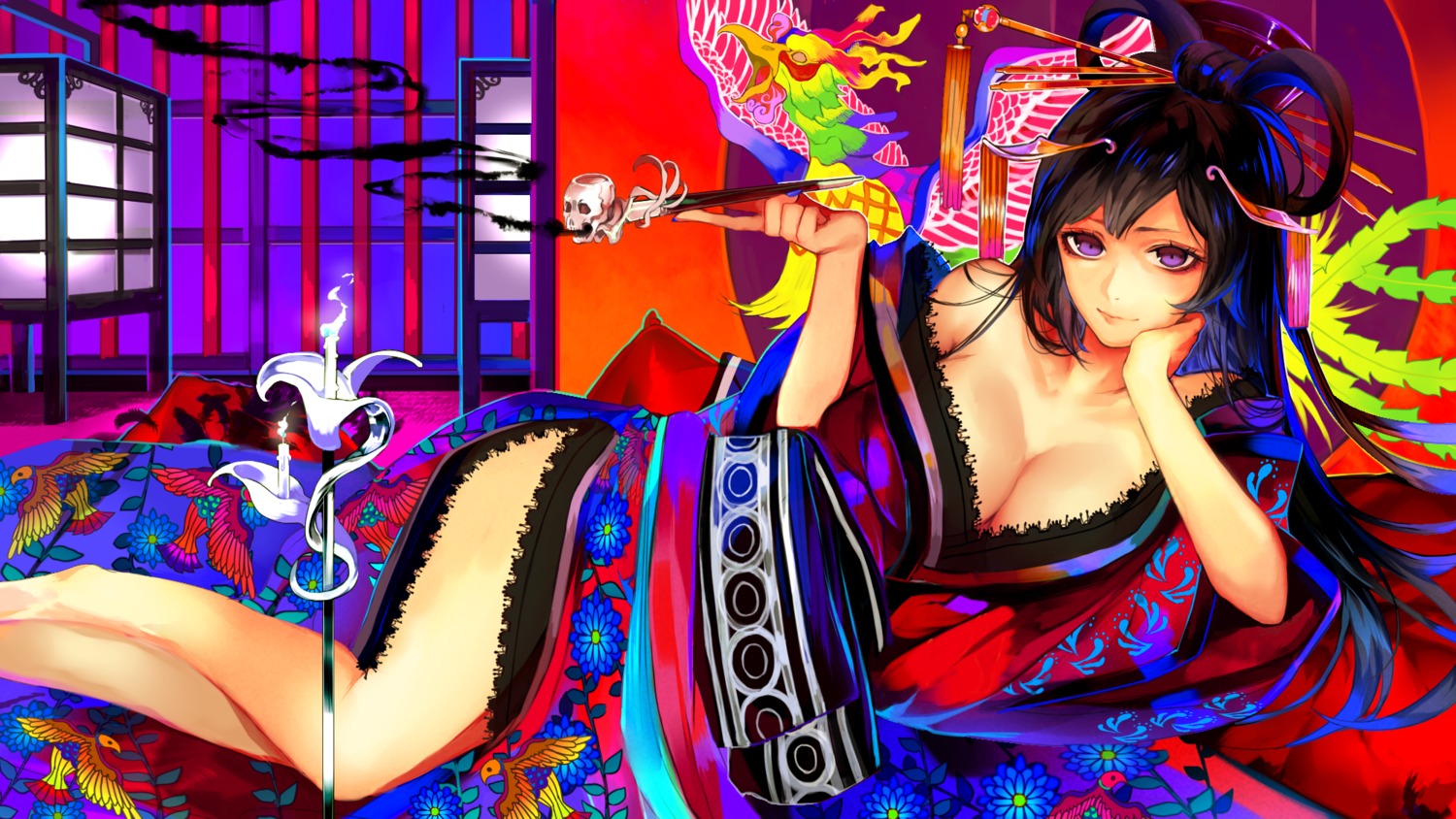 cleavage, kimono, tcb