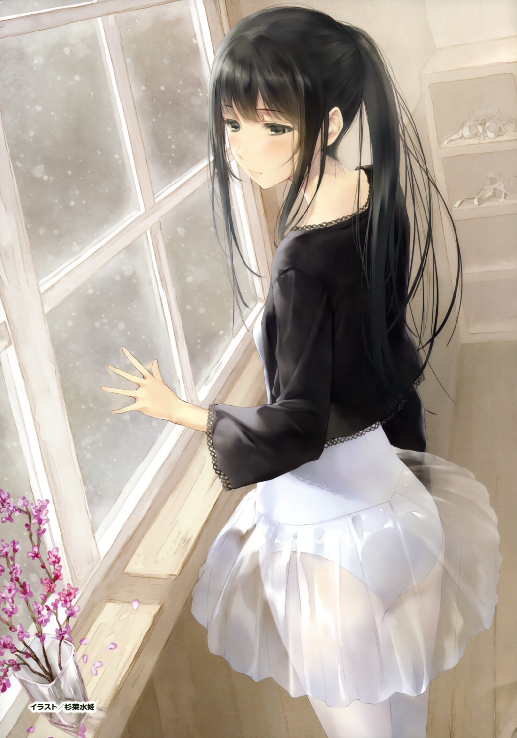 flowers, innocent_grey, leotard, pantyhose, shirahane_suou, sugina_miki