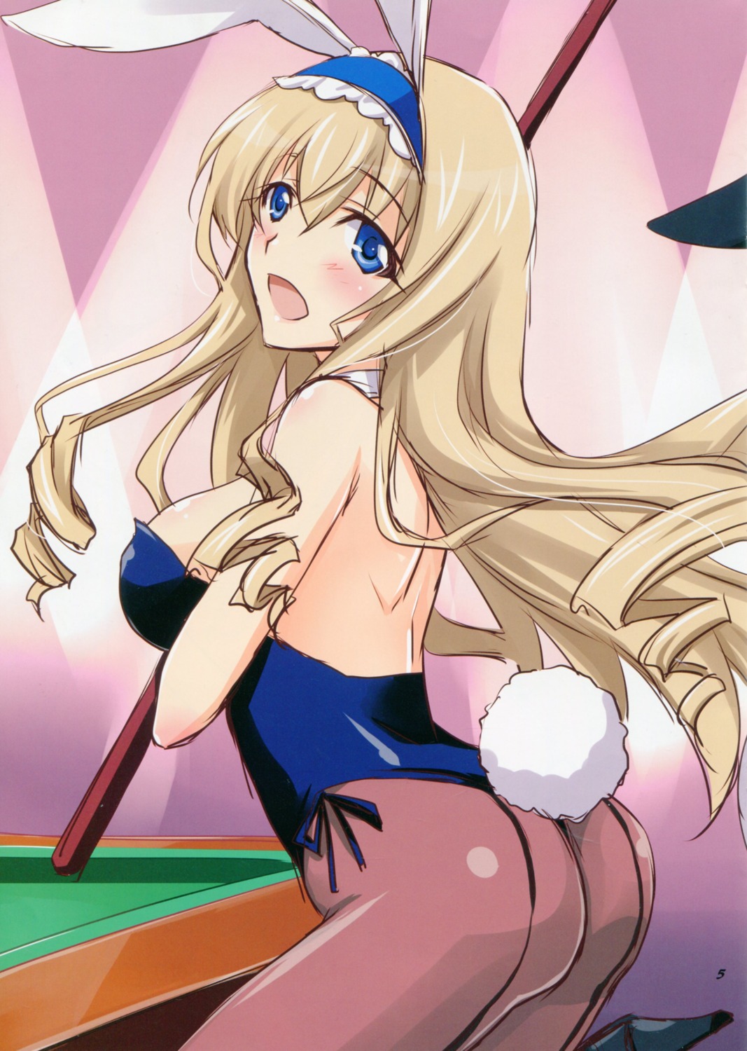 animal_ears, ass, bunny_ears, bunny_girl, cecilia_alcott, chagashisaiban, heels, infinite_stratos, pantyhose, tail, yamabuki_mook