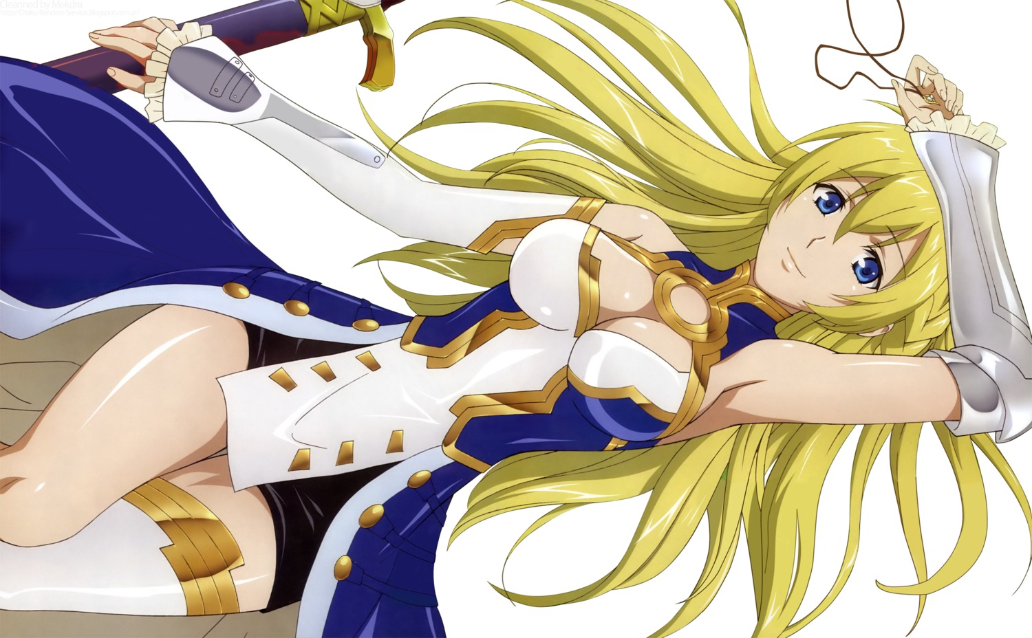 armor, cleavage, dress, itou_katsunobu, jeanne_d'arc, jeanne_kaguya_d'arc, nobunaga_the_fool, sword
