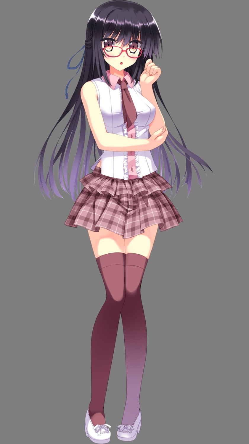 eufonie, kamishiro_touko, koiken_otome, megane, tateha, thighhighs, transparent_png