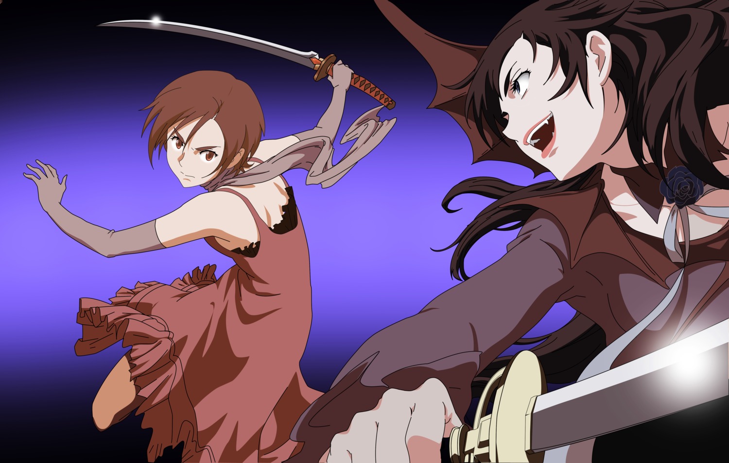 blood+, blood_the_last_vampire, diva_(blood+), otonashi_saya, vector_trace