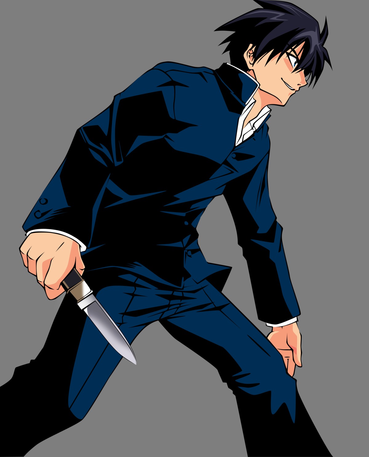 male, melty_blood, nanaya_shiki, toono_shiki, transparent_png, tsukihime, vector_trace