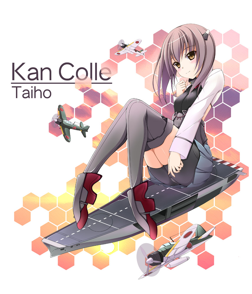 kantai_collection, taihou_(kancolle), thighhighs, tomosuke