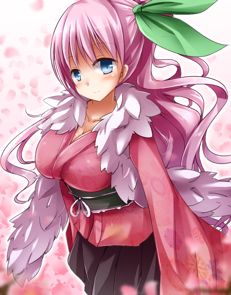 chro, cleavage, kimono