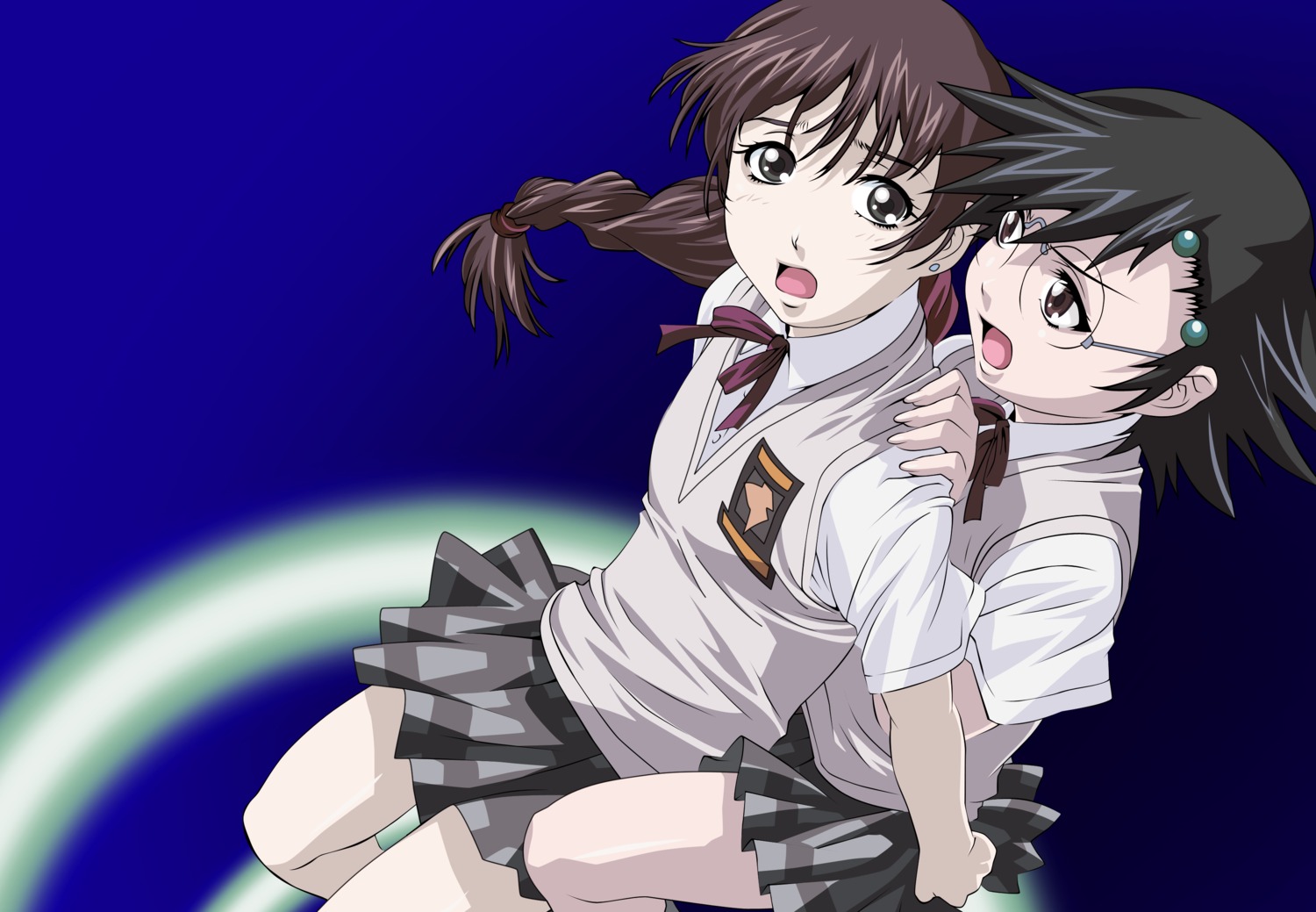 gatekeepers, gatekeepers_21, isuzu_ayane, megane, minazuru_miu, seifuku, vector_trace