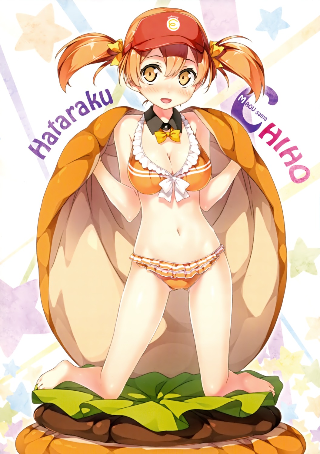 5_nenme_no_houkago, bikini, cleavage, hataraku_maou-sama!, kantoku, sasaki_chiho, swimsuits