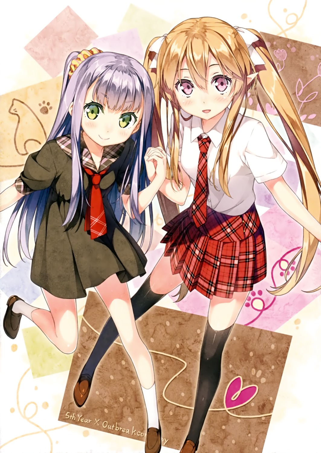5_nenme_no_houkago, kantoku, myuseru_foaran, outbreak_company, petralka_anne_eldant_iii, pointy_ears, seifuku, thighhighs