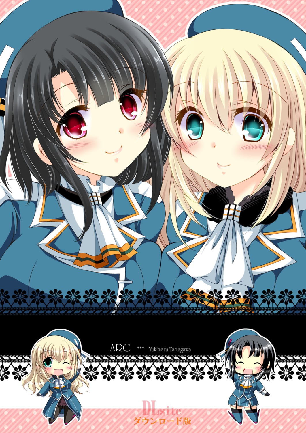 atago_(kancolle), chibi, kantai_collection, takao_(kancolle), tamagawa_yukimaru