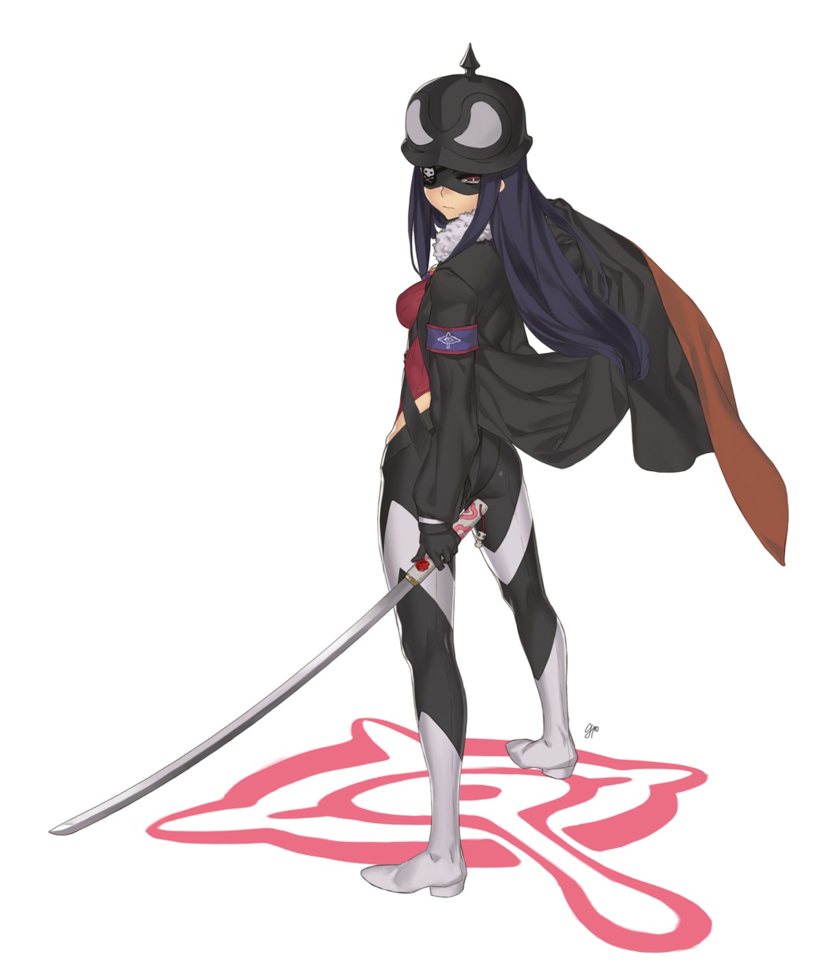 eyepatch, miyabi_(92m), sekai_seifuku:_bouryaku_no_zvezda, shikabane_itsuka, sword