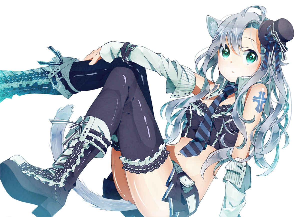 animal_ears, asuku_(69-1-31), tail, thighhighs
