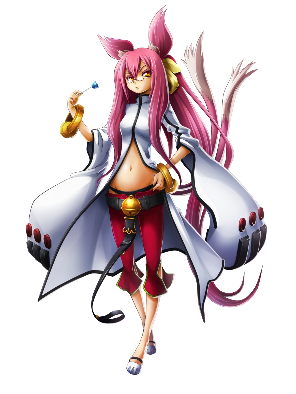animal_ears, blazblue, kokonoe, megane, nekomimi, tail