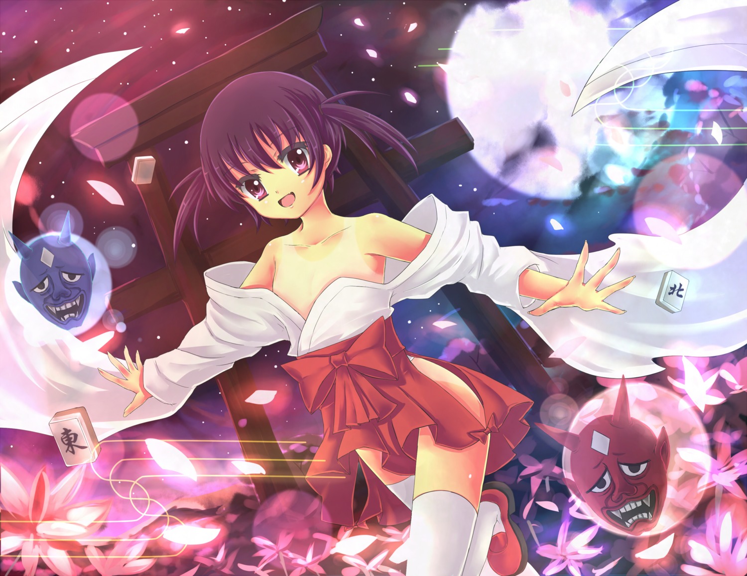 no_bra, saki, tan_lines, tenhi_tsukitori, thighhighs, usuzumi_hatsumi