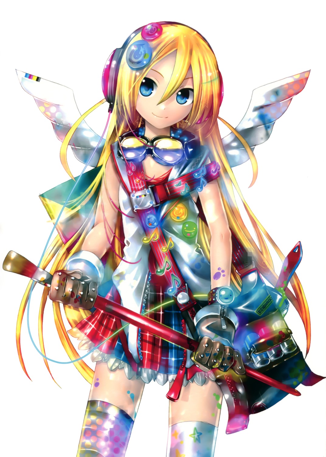 kei, lily_(vocaloid), thighhighs, vocaloid, wings