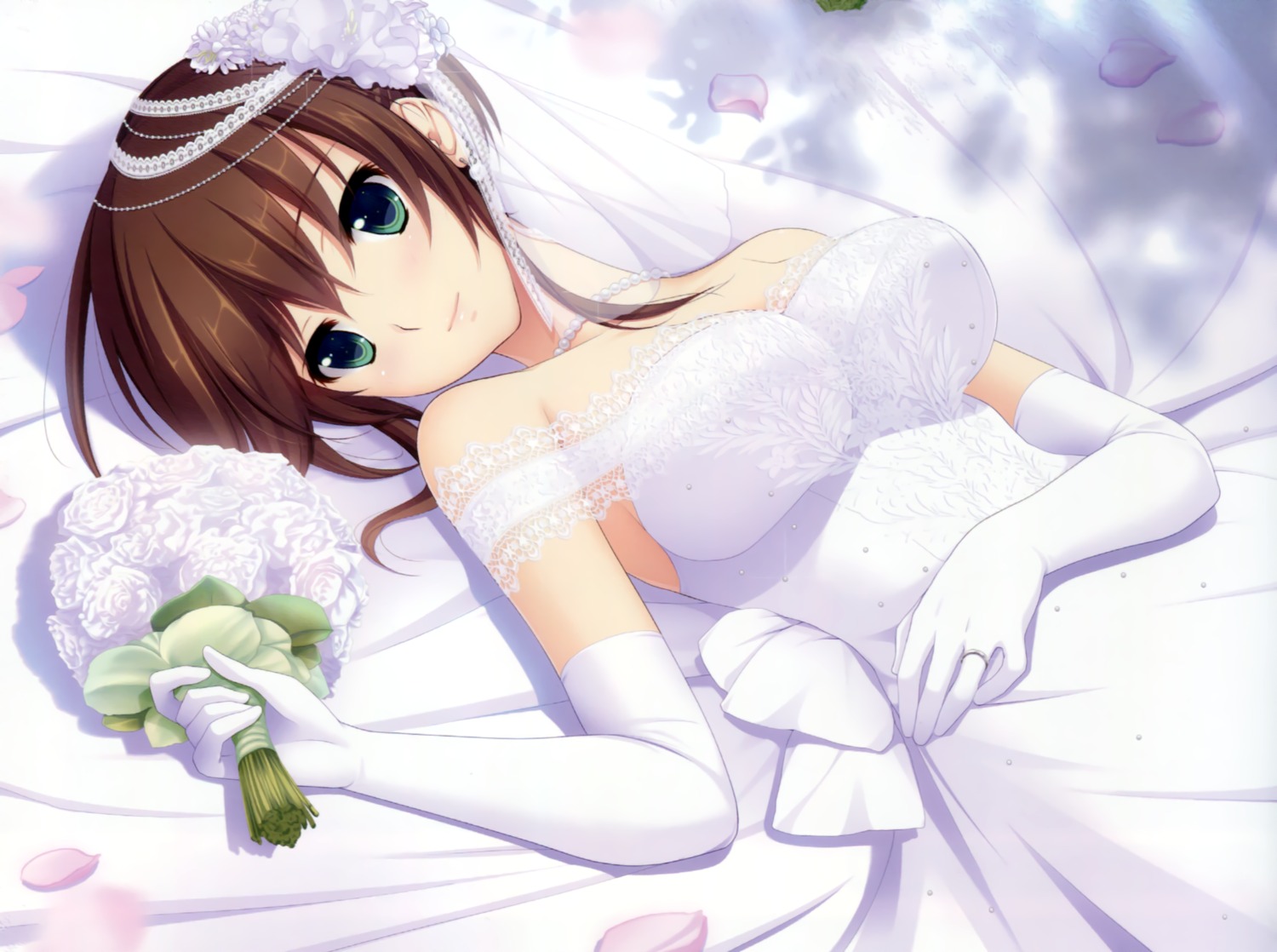 dress, hatsukoi_1/1, koizumi_amane, tokizaki_maya, wedding_dress