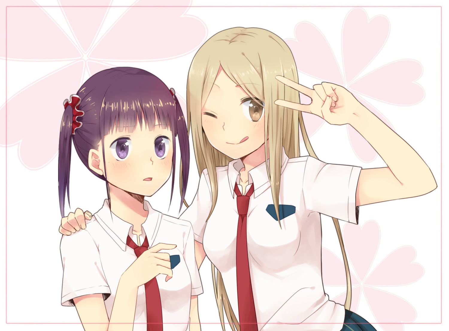 kakino_(nashiko), minami_shizuku, noda_kotone, sakura_trick, seifuku