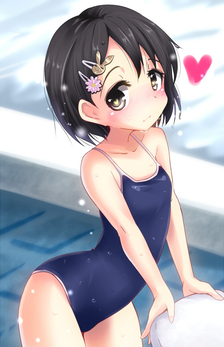 natsu_(anta_tte_hitoha), sasaki_chie, school_swimsuit, swimsuits, the_idolm@ster, the_idolm@ster_cinderella_girls, the_idolm@ster_cinderella_girls_u149