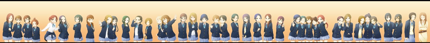 akiyama_mio, chikada_haruko, hirasawa_yui, iida_keiko, k-on!, kikuchi_tae, kimura_fumie, kisuke_(akutamu), kotobuki_tsumugi, makigami_kimiko, matsumoto_mifuyu, megane, miura_kazuko, miyamoto_akiyo, nakajima_nobuyo, okuda_nao, saeki_mika, sakuma_eiko, sasaki_youko, satou_akane, seifuku, shibuya_toshimi, shimizu_kyouko, sunahara_yoshimi, tachibana_himeko, tainaka_ritsu, takahashi_fuuko, taki_eri, wajima_maki, wakaouji_ichigo, yamanaka_sawako