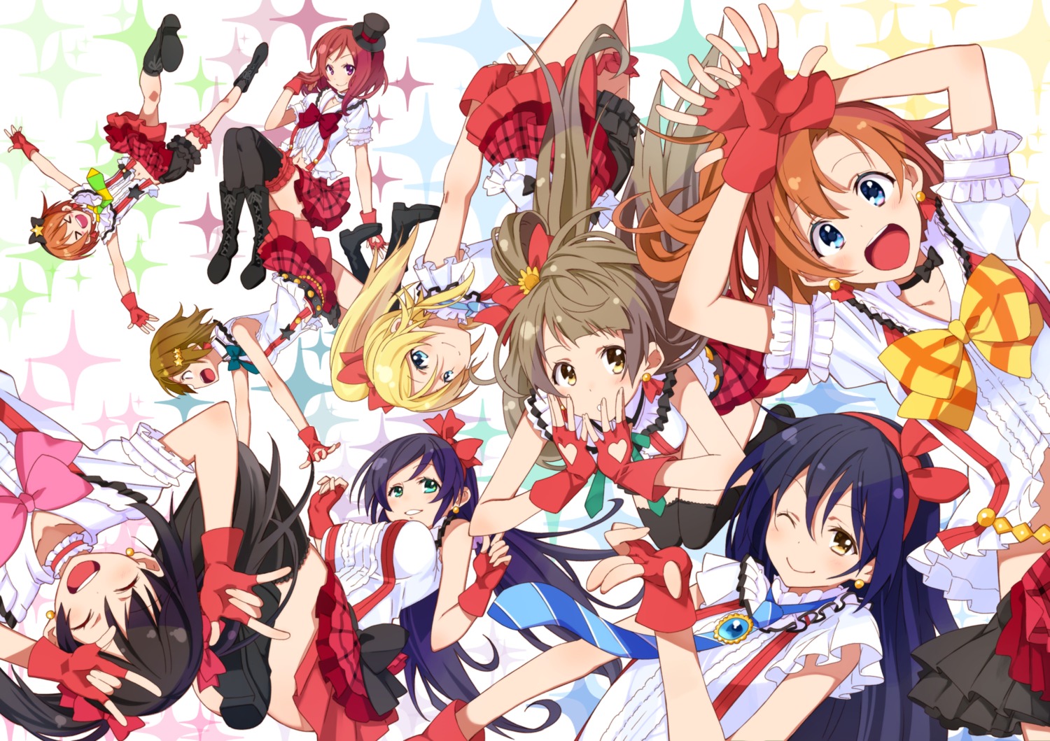 ayase_eli, garter, hoshizora_rin, koizumi_hanayo, kousaka_honoka, love_live!, love_live!_(series), minami_kotori