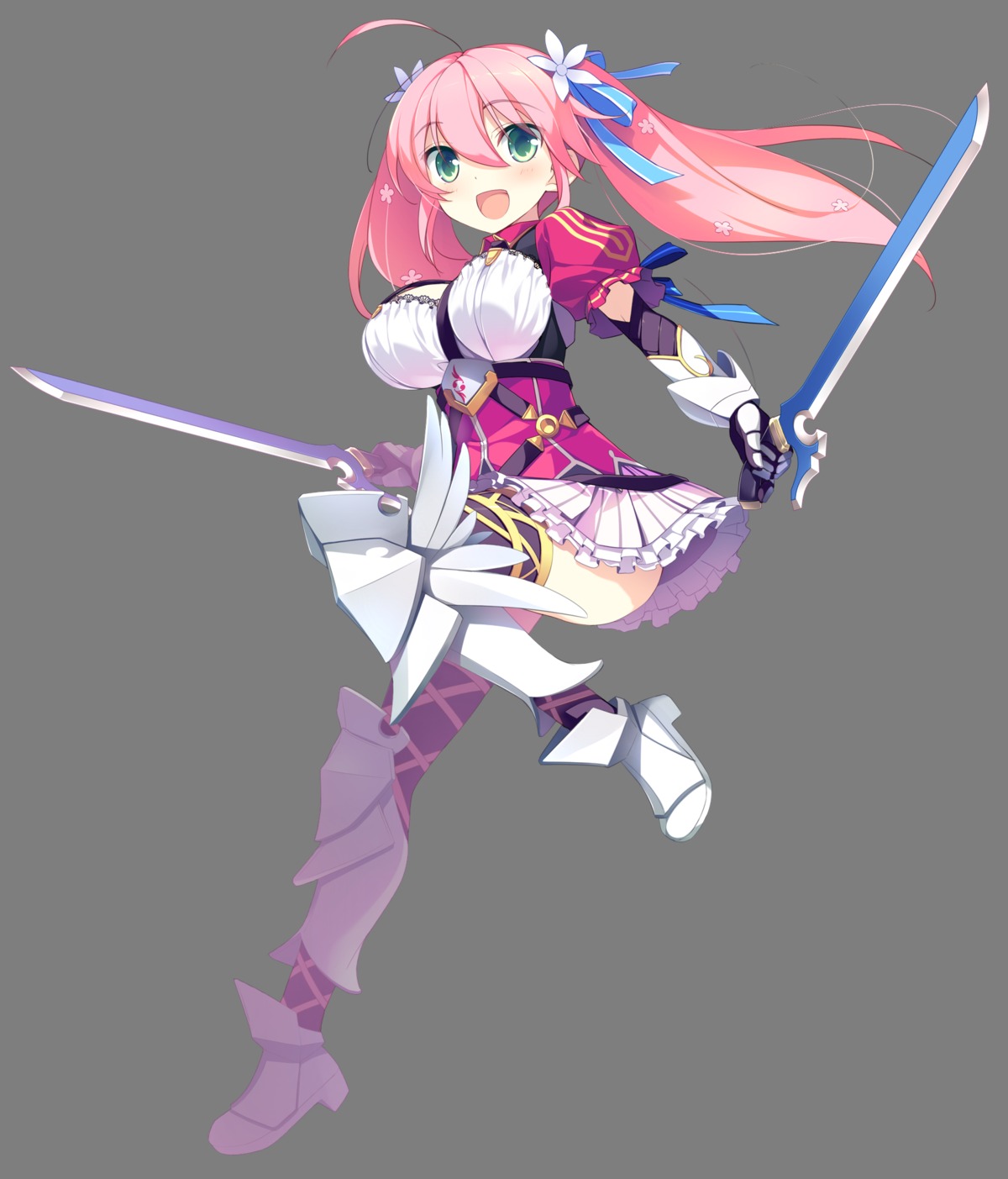 armor, azumaya_ruruka, kimi_to_boku_to_no_kishi_no_hibi, osa, piriri!, sword, thighhighs, transparent_png