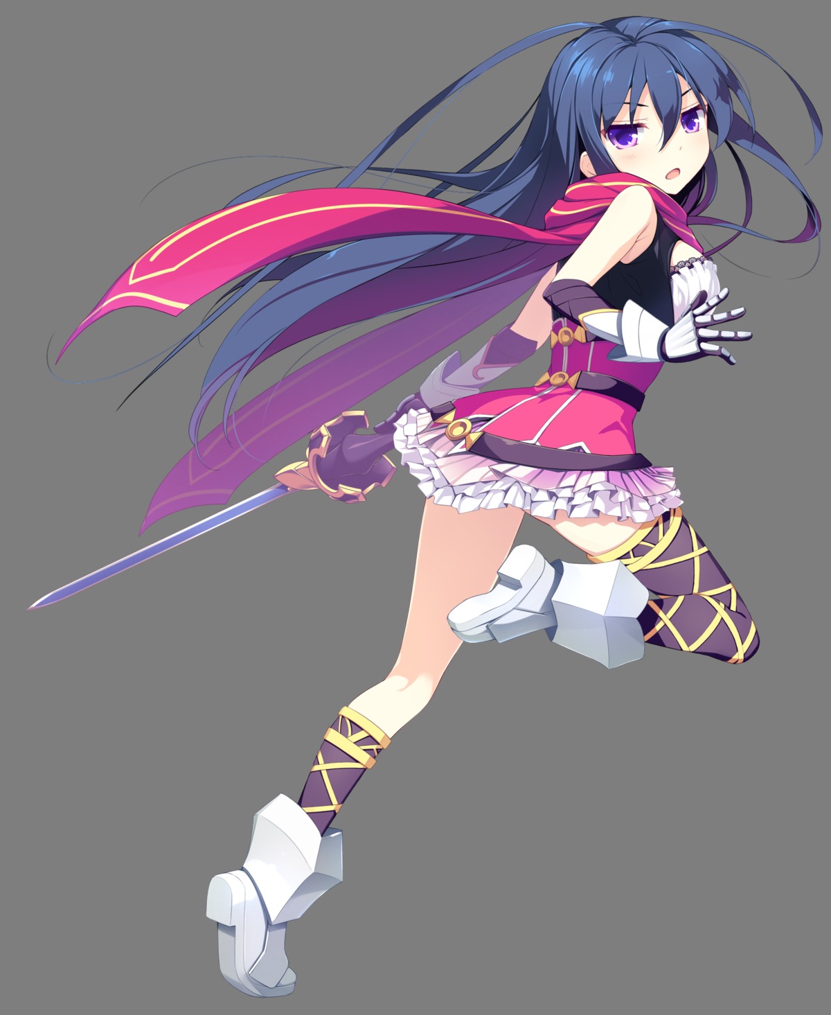 hojo_tori, kimi_to_boku_to_no_kishi_no_hibi, pero, piriri!, sword, thighhighs, transparent_png